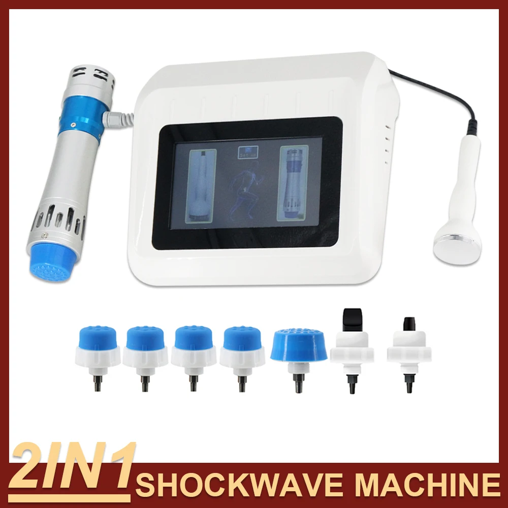 300MJ Shockwave Therapy Machine Portable 2in1 Shock Wave Equipment Body Massager ED Treatment Ultrasonic Instrument Massage