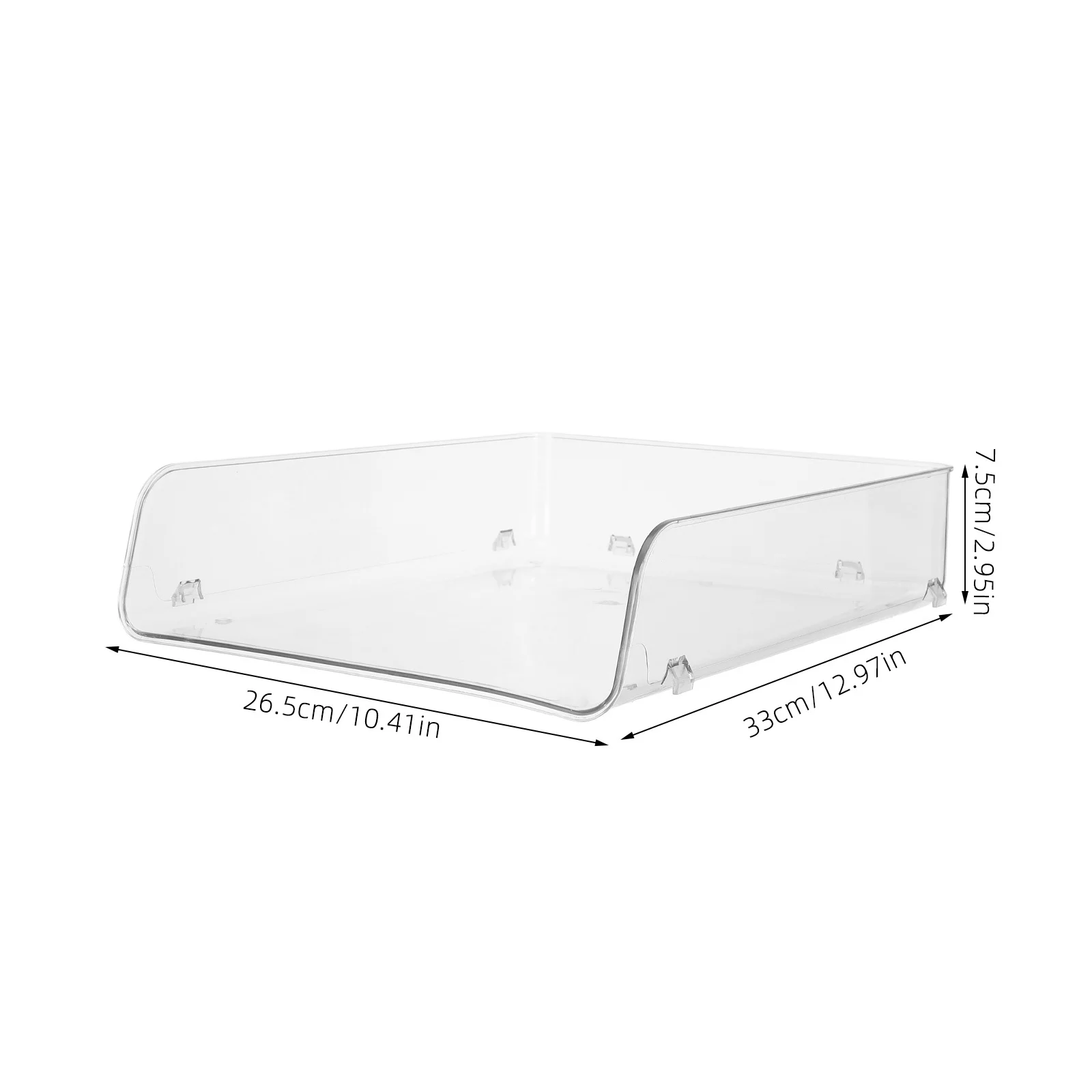 1pc Stackable File Storage Box Desktop Organizer Pet Material Modern Design For Home Use Sundries Organizer Box