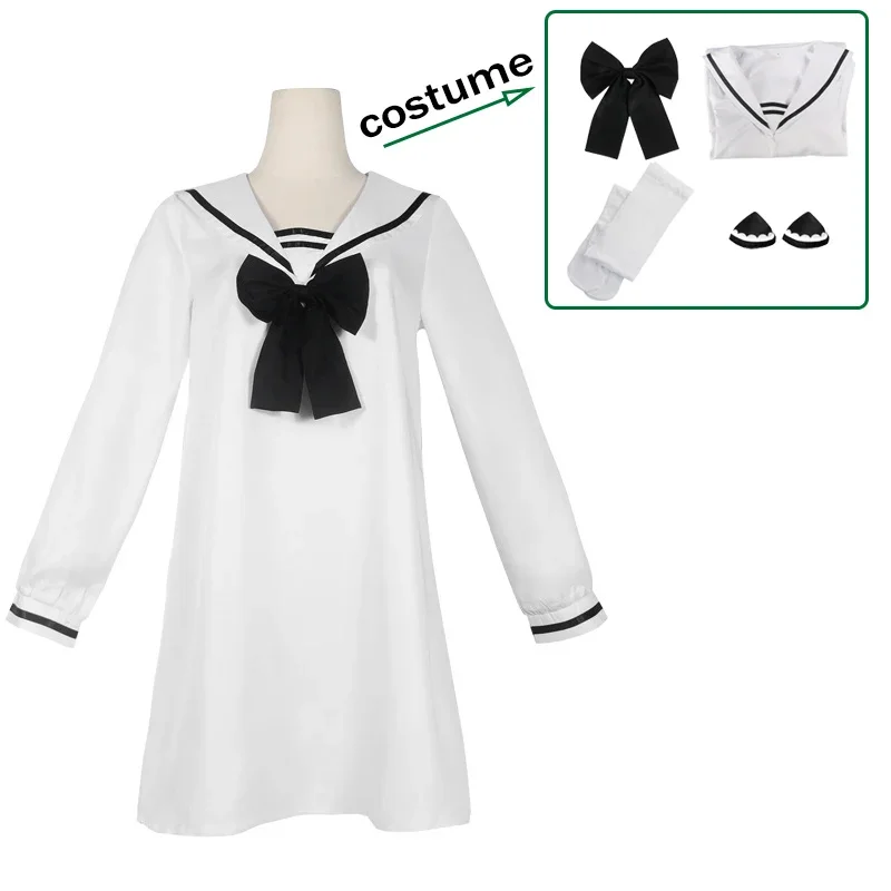 Anime Anya Forger Cosplay for Kids Anya Spy X Family Cosplay Cute Dress School Uniform Wig Halloween Costume for Kids