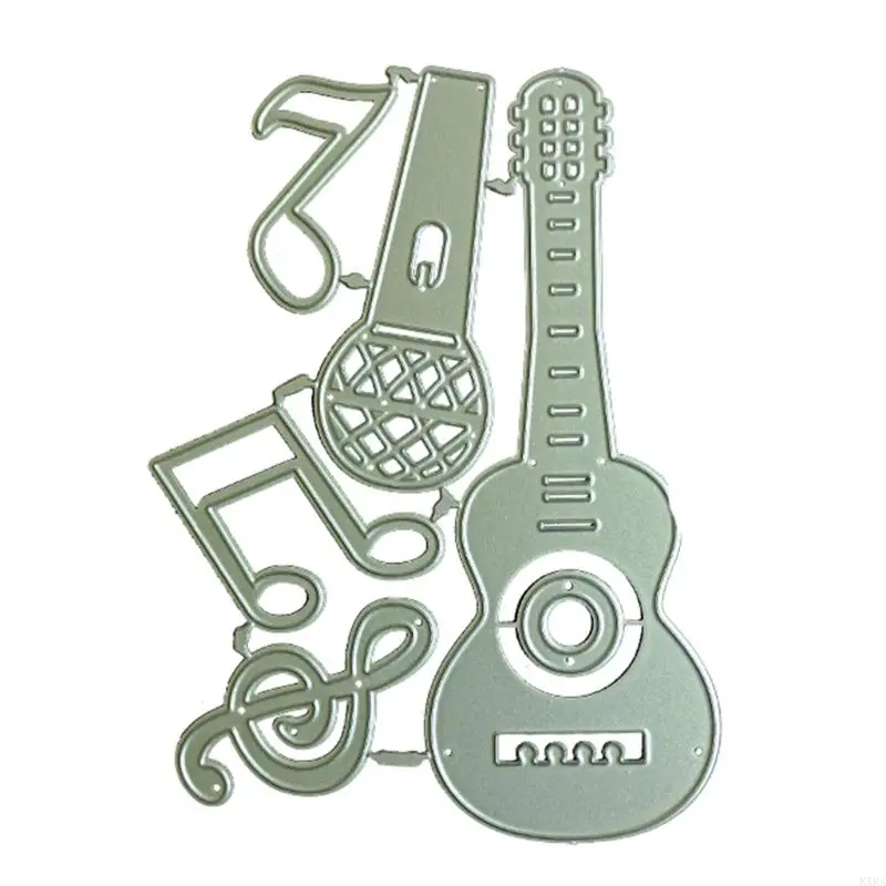 

KXRA Guitar Metal Cutting Dies Stencil Scrapbooking Embossing Embellishments Party for Creative Ornament Gifts for Boy