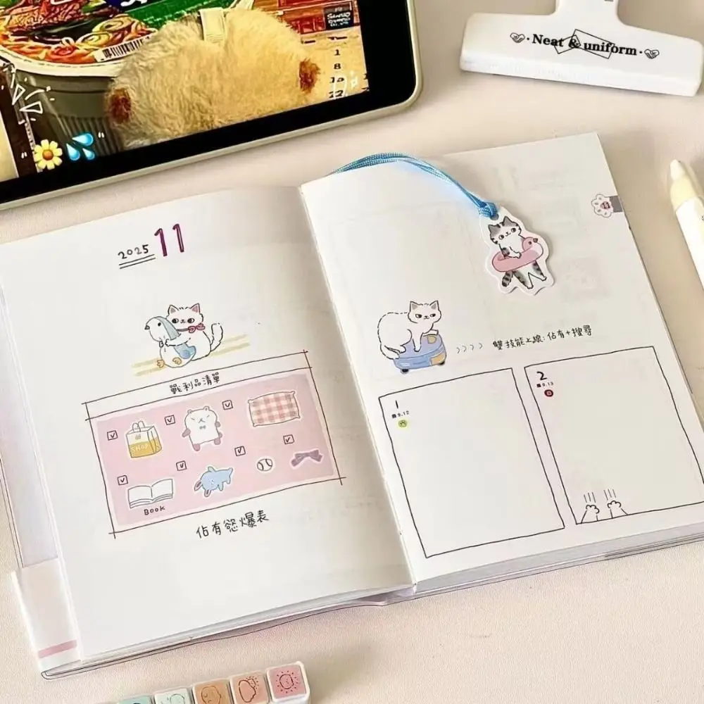 

Cartoon Cute Kitten Illustration 2026 Planner with Calendar To Do List Agenda Book B6 Notebook Gift