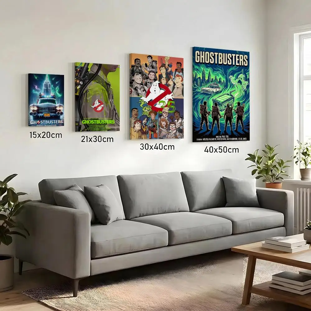 Movie G-Ghostbusters Retro Style Framed Wall Painting HD Canvas Print Poster Wall Art | Optional Frame | Modern Hallway Decor
