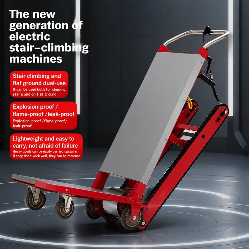 Electric Stair Climbing Crawler Silent Heavy Duty Hand Truck for Appliances and Building Materials Trolley Dolly