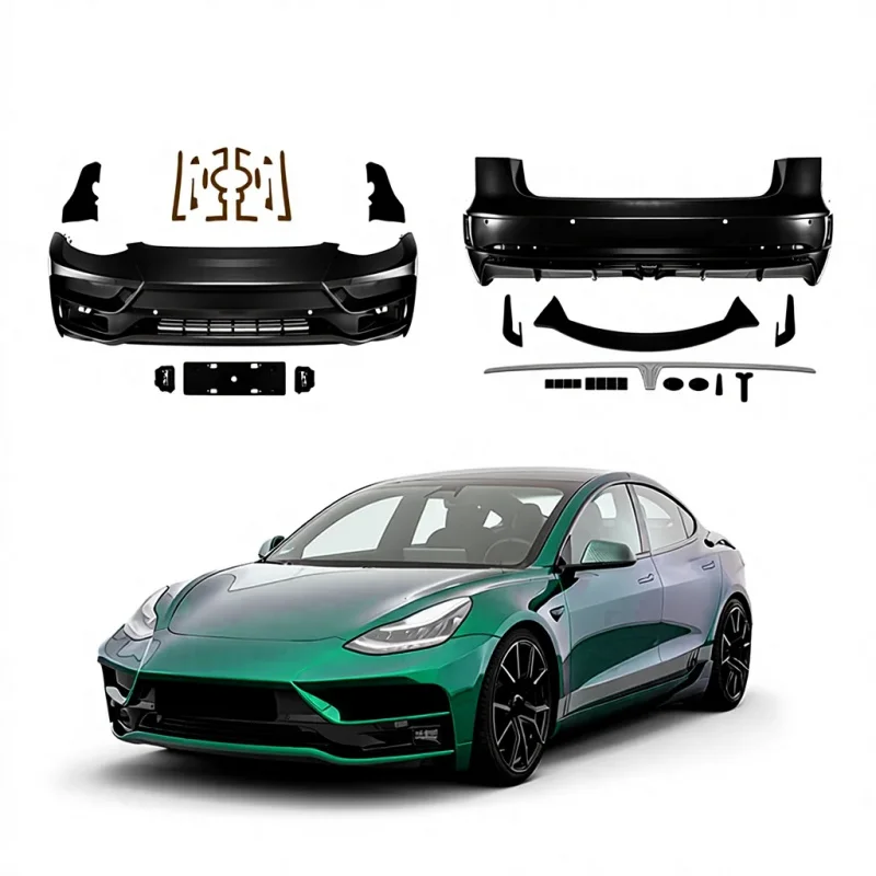 Factory direct Style Conversion Kit PP Front & Rear Bumper 2017-2023 Facelift ST Look Auto Parts for Model 3 Car Autostyling