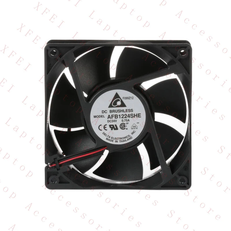 

D for DELTA AFB1224SHE 12038 DC24V 0.75A 12CM 2-Wire PWM Inverter Cooling Fan #Y