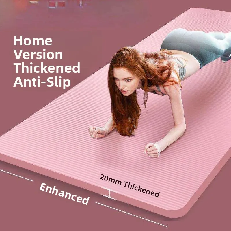 Thick Wide Long Yoga Mat for Women Fitness Dance Mat Anti-Slip Home Gym Mat Sound Insulation Shock Absorption