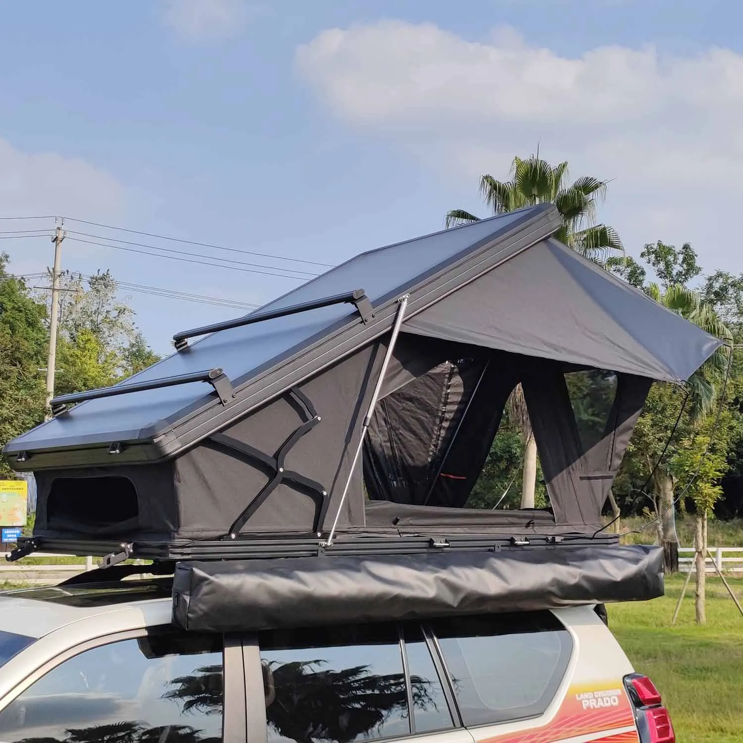 

New Design 3-4 Person Outdoor Camping Roof Top Tent Jeep RTT 4x4 X Hinge Hardshell Rooftop Tent