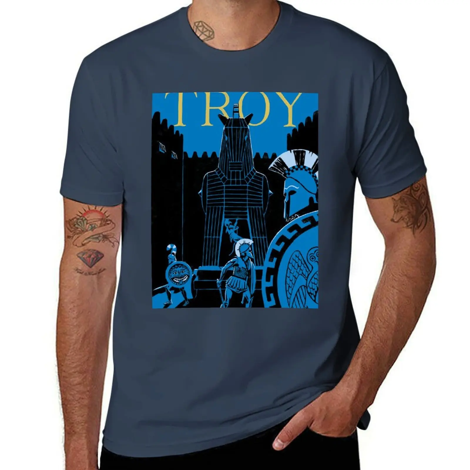 

Horse the Trojan Troy - T-Shirt Stylish Print Short Sleeve Tee