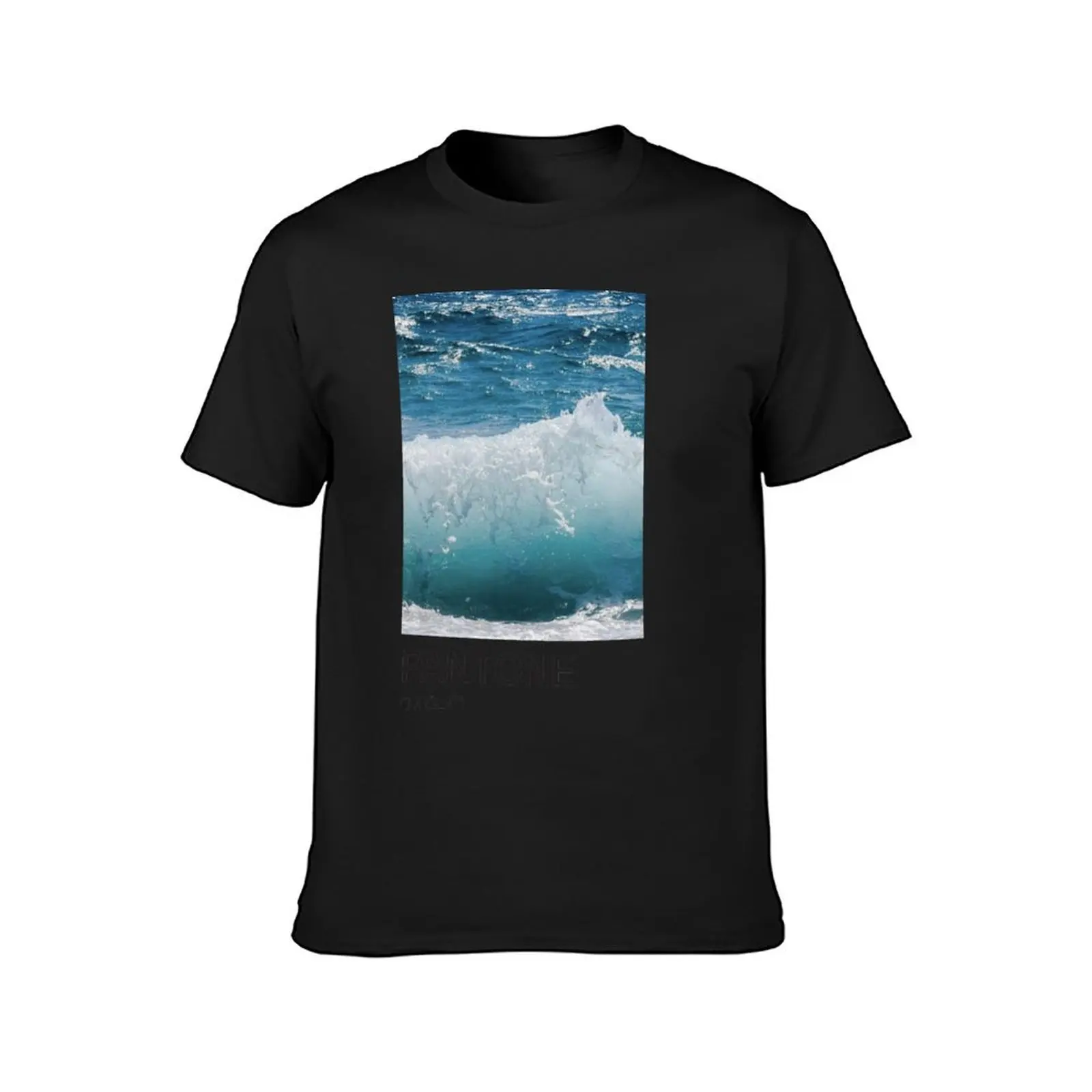 Pantone Shade Teal Wave T-Shirt plus sizes for a boy hippie clothes graphics t shirt for men