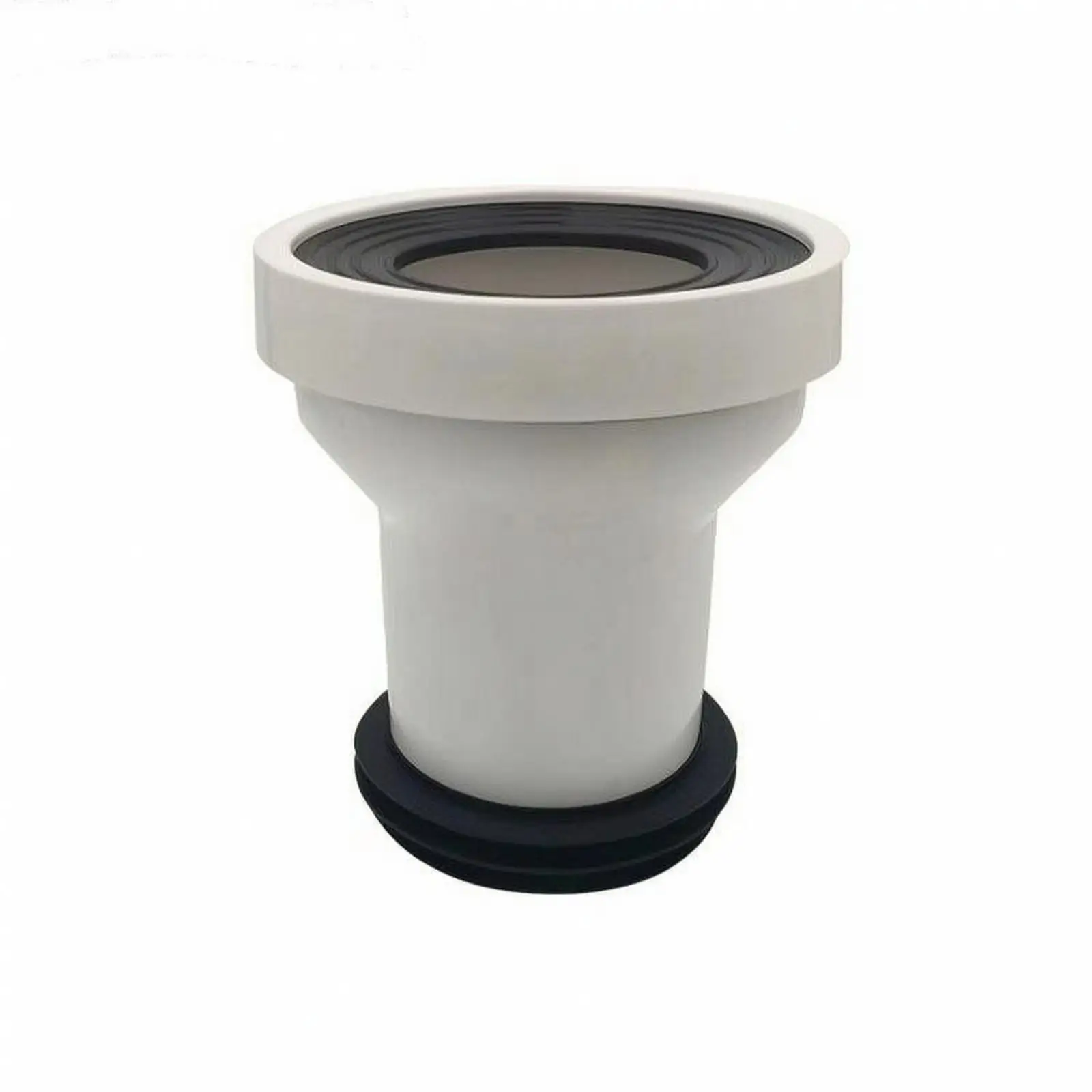 Molded Toilet Waste Connector with Rubber Ring for Leak Free Toilet to Pipe Connection and Bathroom Upgrade Hardware