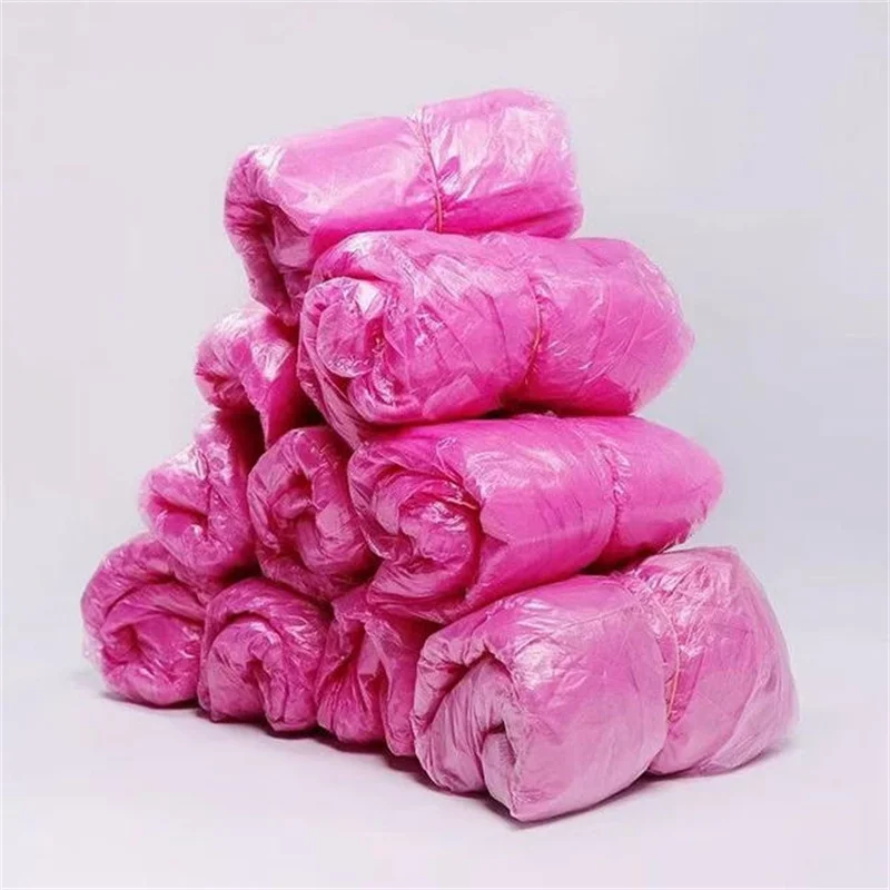 500/1000PCS Plastic Disposable Waterproof Shoe Covers Non-Slip Wear-Resistant Cleaning Overshoes Outdoor Rainy Day Carpet Clean