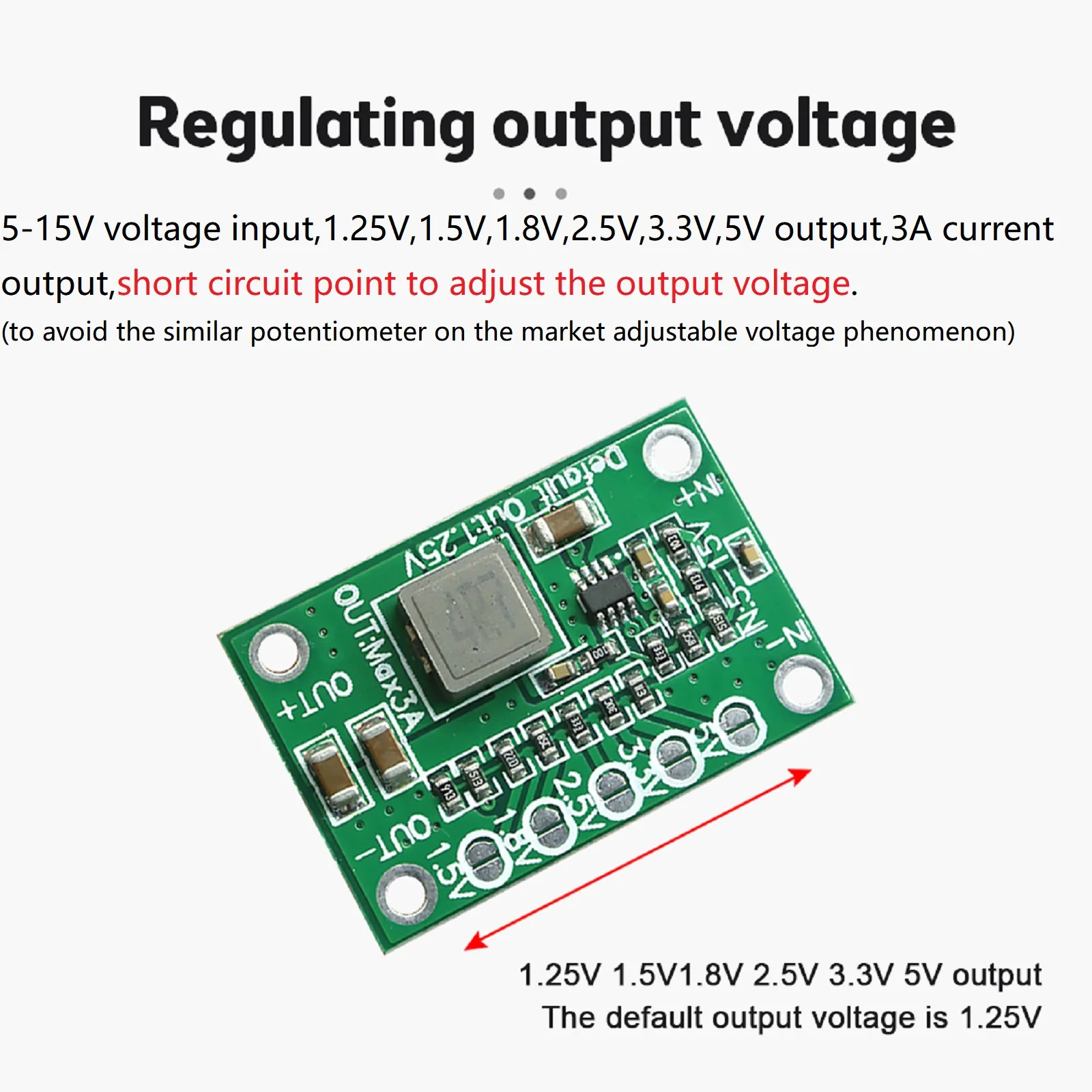 10 sztuk CA1235 regulowany moduł zasilania CA-1235 Buck moduł zasilania 1.25V 1.5V 2.5V 3.3V 5V wyjście 5-15V wejście Step-Down zasilacz