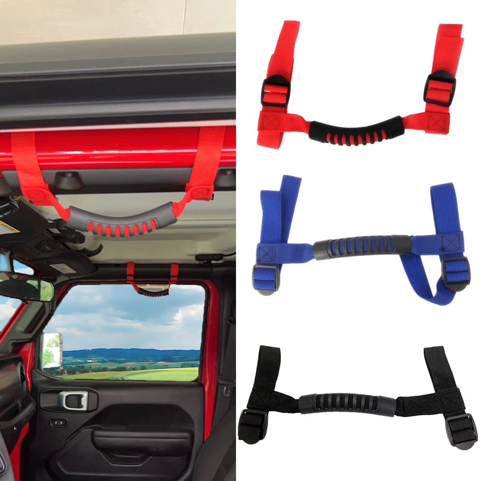 4 adet kol dayama üst tutamaklar kavrama Bar çekme Tab Roll Bar dağı için Jeep Wrangler CJ TJ JK JL spor Sahara Rubicon X 4X4 392