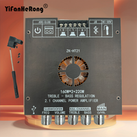 ZK-HT21 2.1 Channel TDA7498E 160Wx2+220W Bluetooth-compatible Digital Power Amplifier Module High And Low Tone Subwoofer