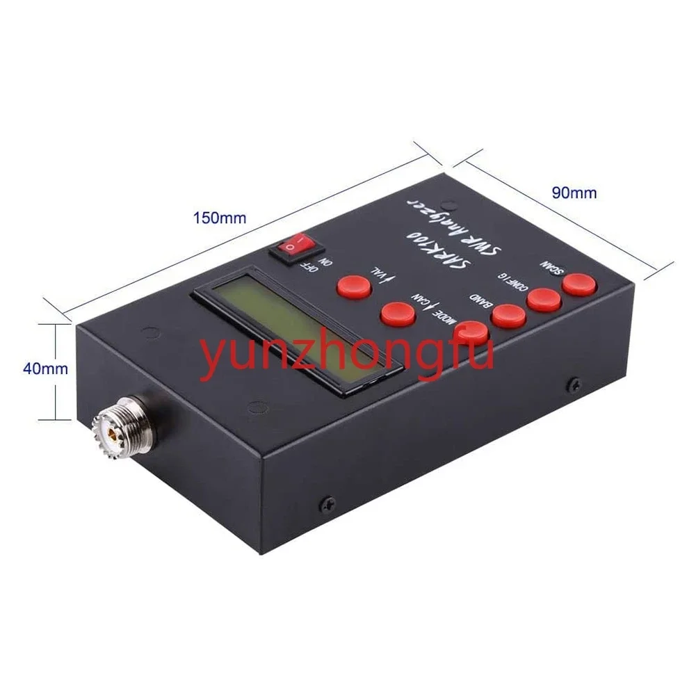 SARK100 Antenna Analyzer Meter 1-60MHz Shortwave SWR   with 1.0 to 9.99  Usable Measurement Range