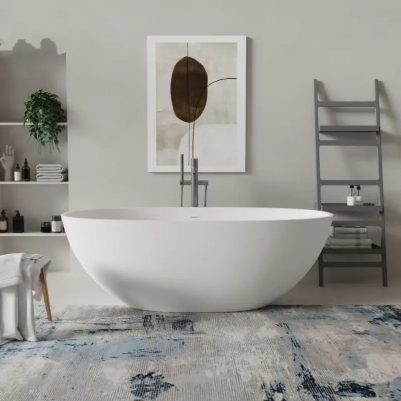 

Independent PMMA polymer artificial stone bathtub Household hotel B & B small apartment bath tub Others