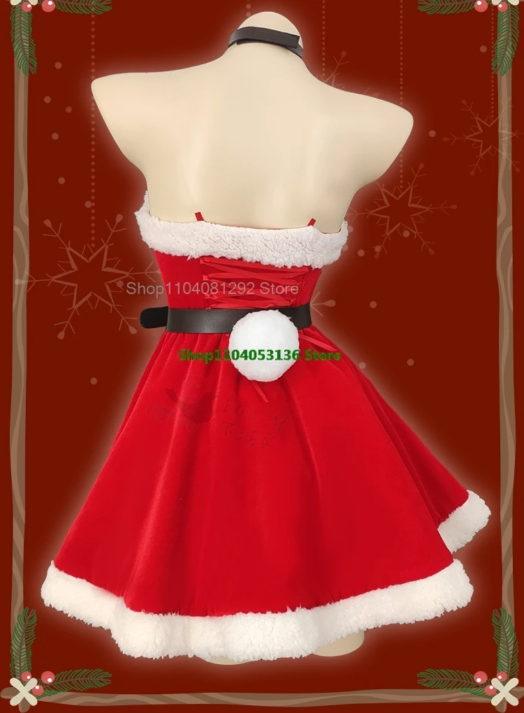 Anime Christmas Cosplay Sakurajima Mai Costume Costume Women Red Sexy Lolita Bunny Girl Rabbit Velvet Cos Woman Girls Halloween