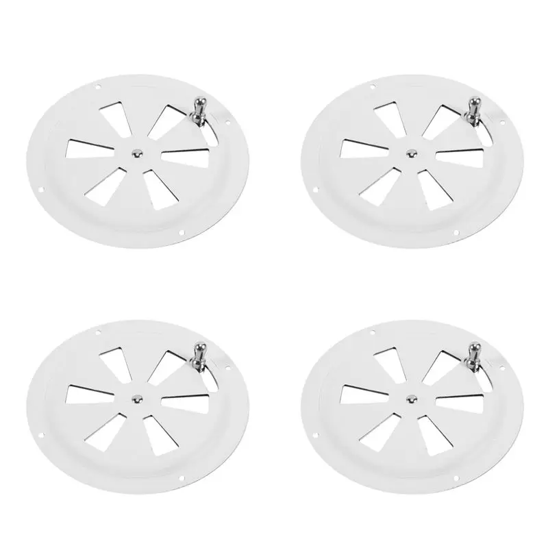 

ABJJ 4X Круглая воздушная жалюзи и боковая ручка, крышка решетки, морская лодка, автофургон, нержавеющая сталь 316, вентиляционное отверстие с жалюзи