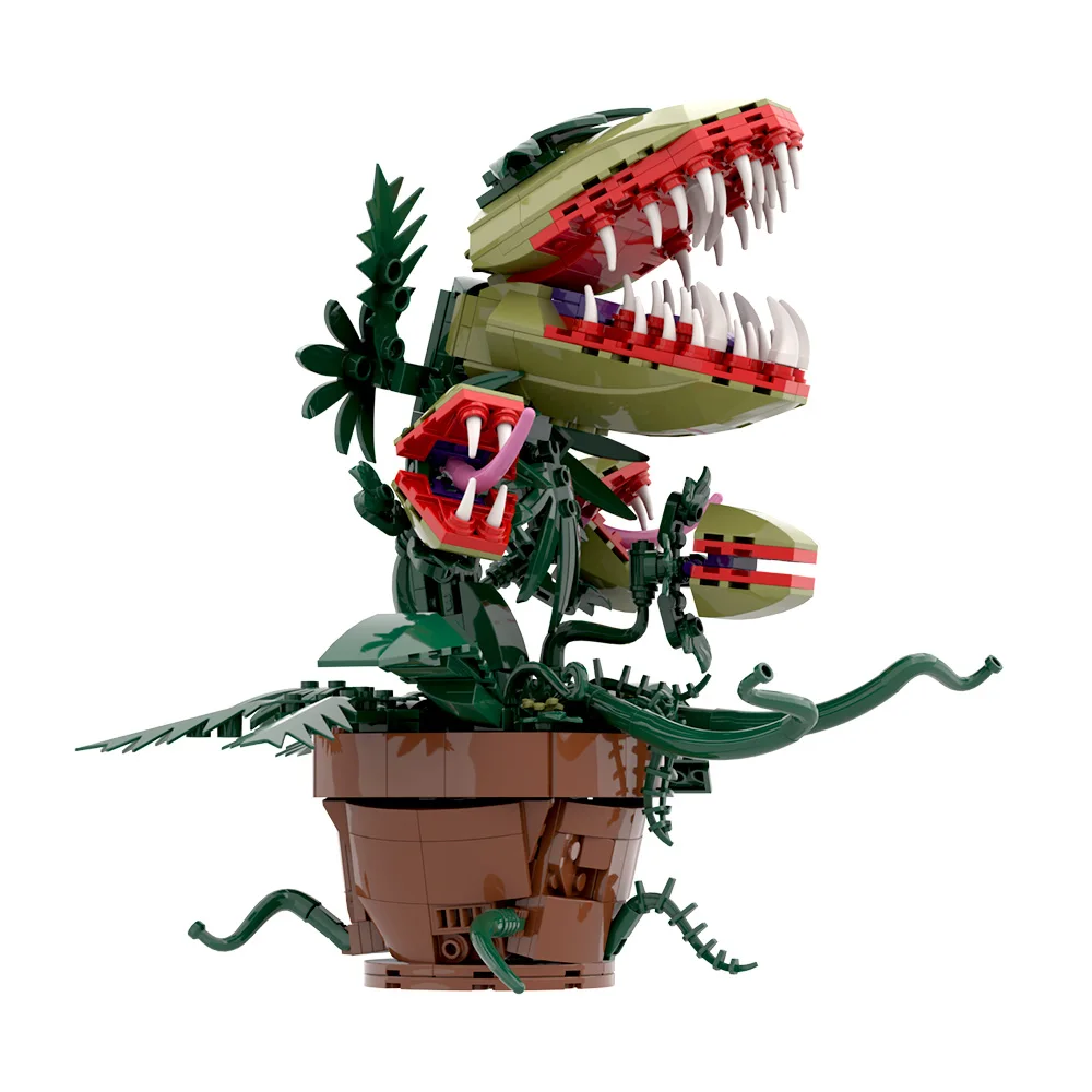 MOC Carnivorous Plant Building Set Audrey II Multi-Tentacle Terrifying Carnivorous Plant Potted Plan Bricks Toy Adult Gift