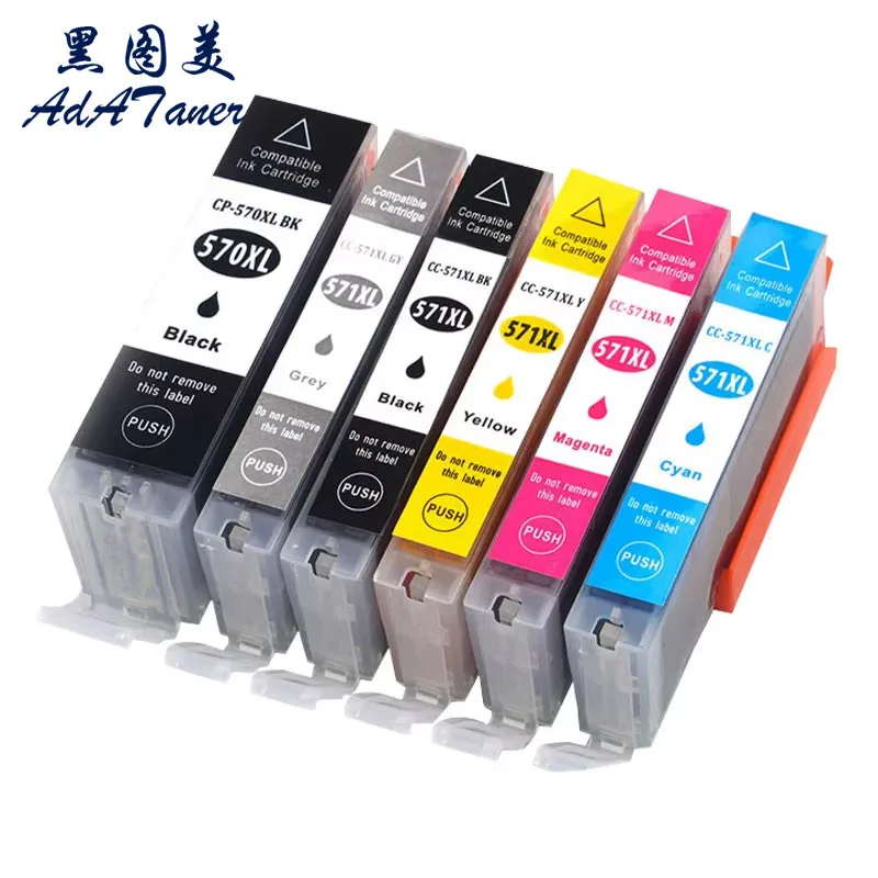 PGI-570XL 570 CLI-571XL 571 Ink Cartridge For Canon PIXMA MG5750 MG5751 MG5752 MG6850 TS6050 TS5050 TS5051 TS5052 PGI570 CLI571