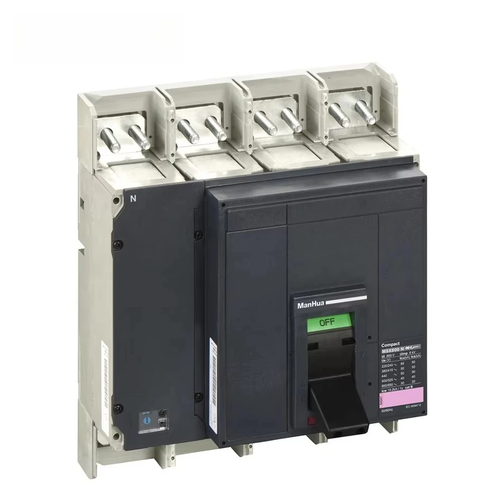 

MSX-800N 800A Amps 4P Four Poles Industry Electrical Fixed Air Switch MCCB C Curve AC800V 50KA Moulded Case Circuit Breaker