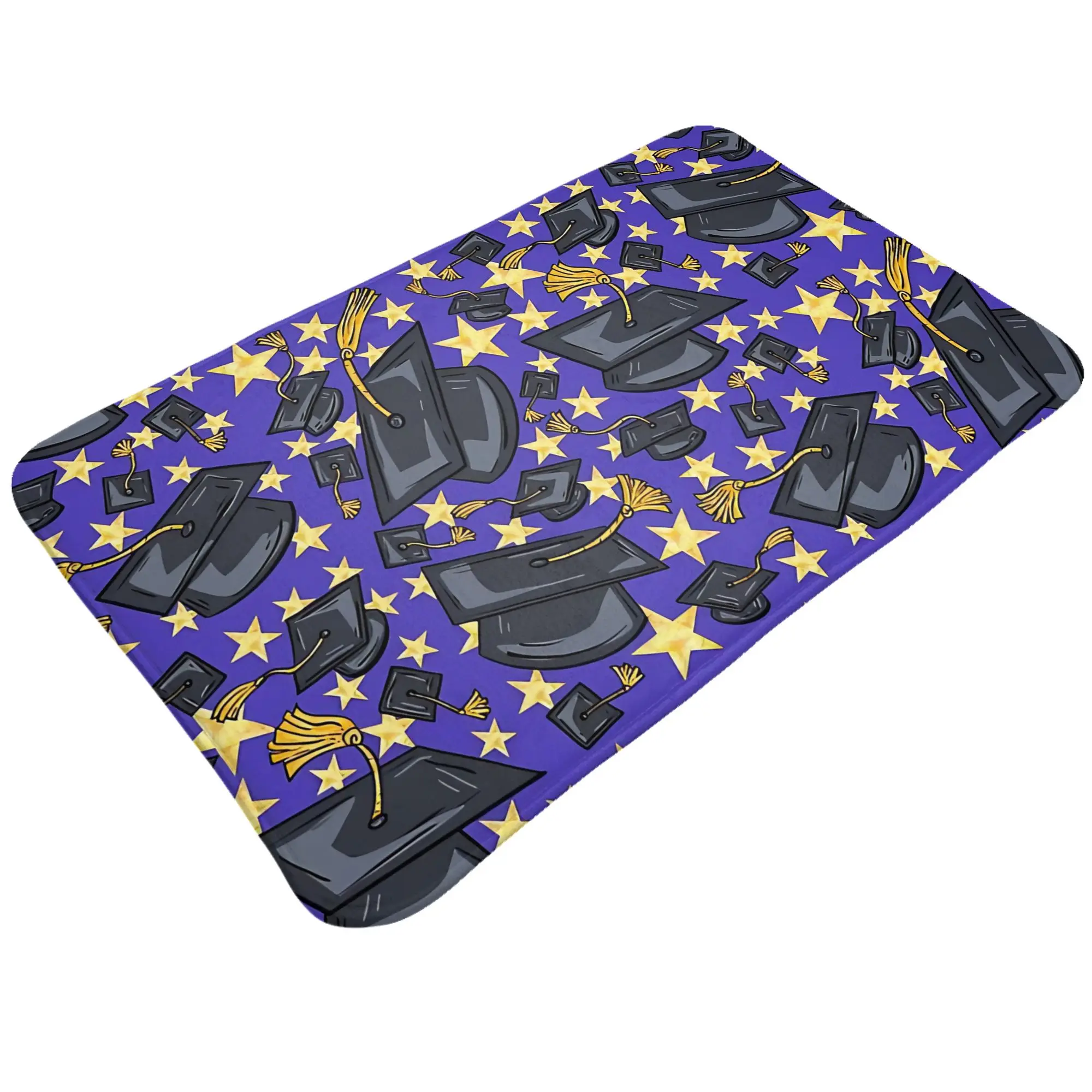 Stars And Graduation Caps Decorations Bedroom Mat class of 2026 Doormat Living Room Carpet Outdoor Rug Home Decoration