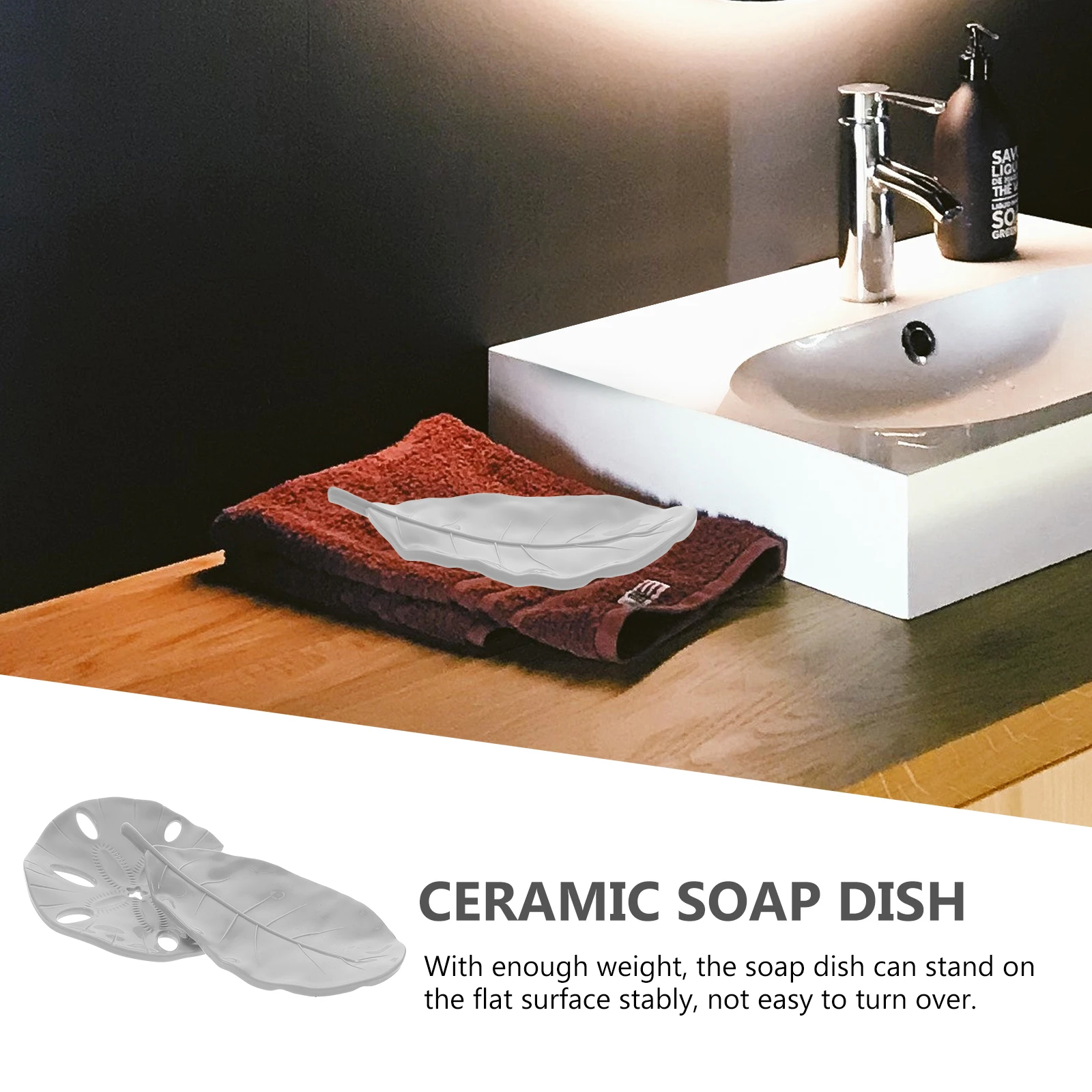 

4pcs Unique Shape Soap Dish Drain Hole Household Plastic For Shower Decorative Leaf Shaped Draining Bar Bathtub Soap Tray Dishes