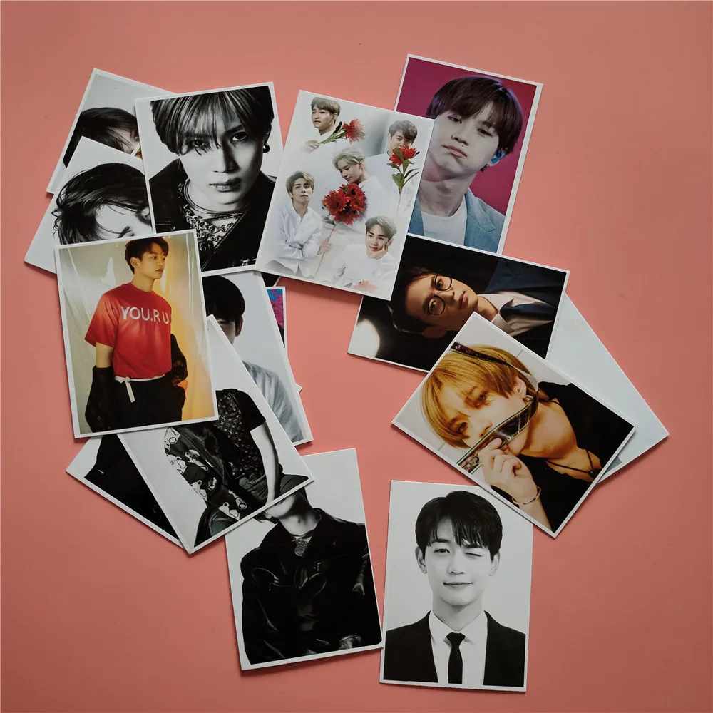 16Pcs/Set KPOP SHINee Don\'t Call Me Album Lomo Cards Taemin Jonghyun Minho Onew Key Fashion Photocards Postcards Fans Collection