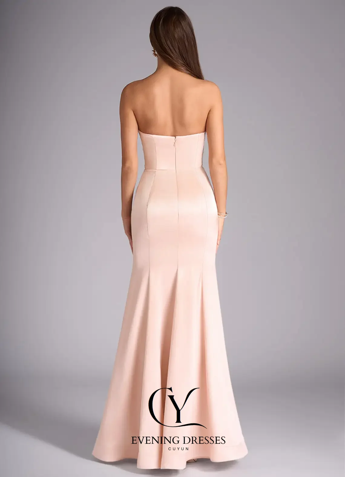 CUYUN-vestidos de noche elegantes de satén de sirena para mujer, vestido de fiesta con tirantes finos y lazo, vestido de fiesta personalizado para ocasiones especiales