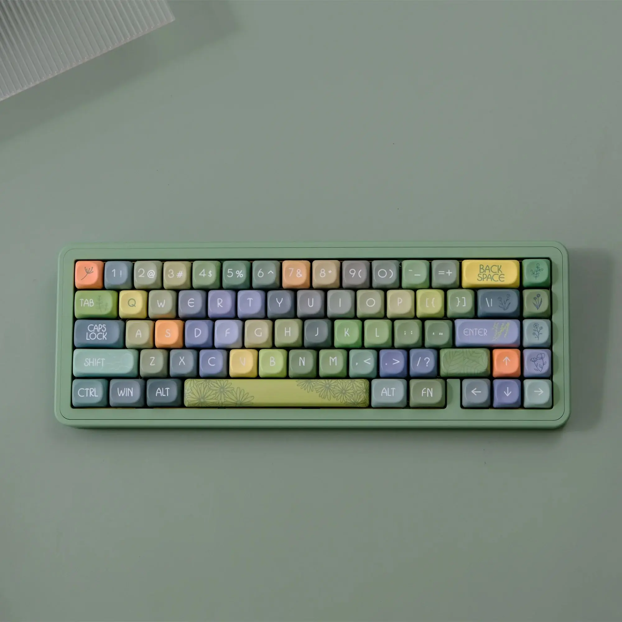 

Pinellia Ternata 132 клавиши, набор колпачков для клавиш, материал PBT, профиль MOA, DYE-SUB, намотка, персонализированная для CHERRY MX Switch, механическая клавиатура