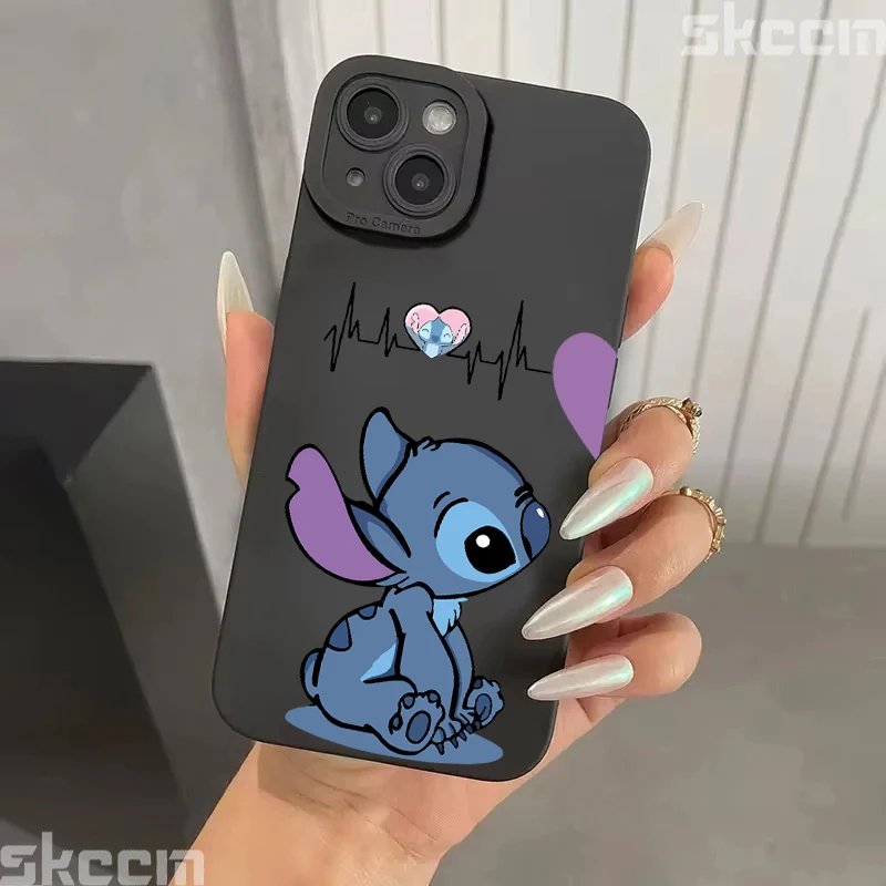 جراب هاتف ديزني ستيتش آنجل لهاتف آيفون ، غطاء ناعم مقاوم للصدمات لهواتف آيفون 16 و 15 و 14 و 13 و 12 و 11 برو ماكس ، بلس ، إكس ، إكس إس ، إكس آر ، ميني #2