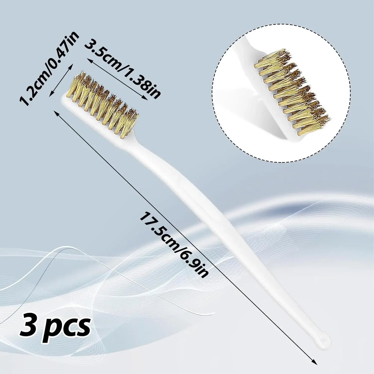 Creality 3pcs Copper Wire Brush Small Brass Brush 3D Printer Nozzle Cleaner Tool Hot End Cleaning Wire Bristle for Clean Rust