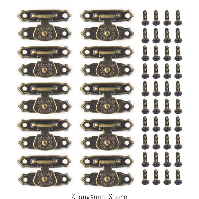 10 Stück Metall-Schraubverschluss für die Reparatur von Holzschmuck-Aufbewahrungsboxen, 3 x – Detail 5