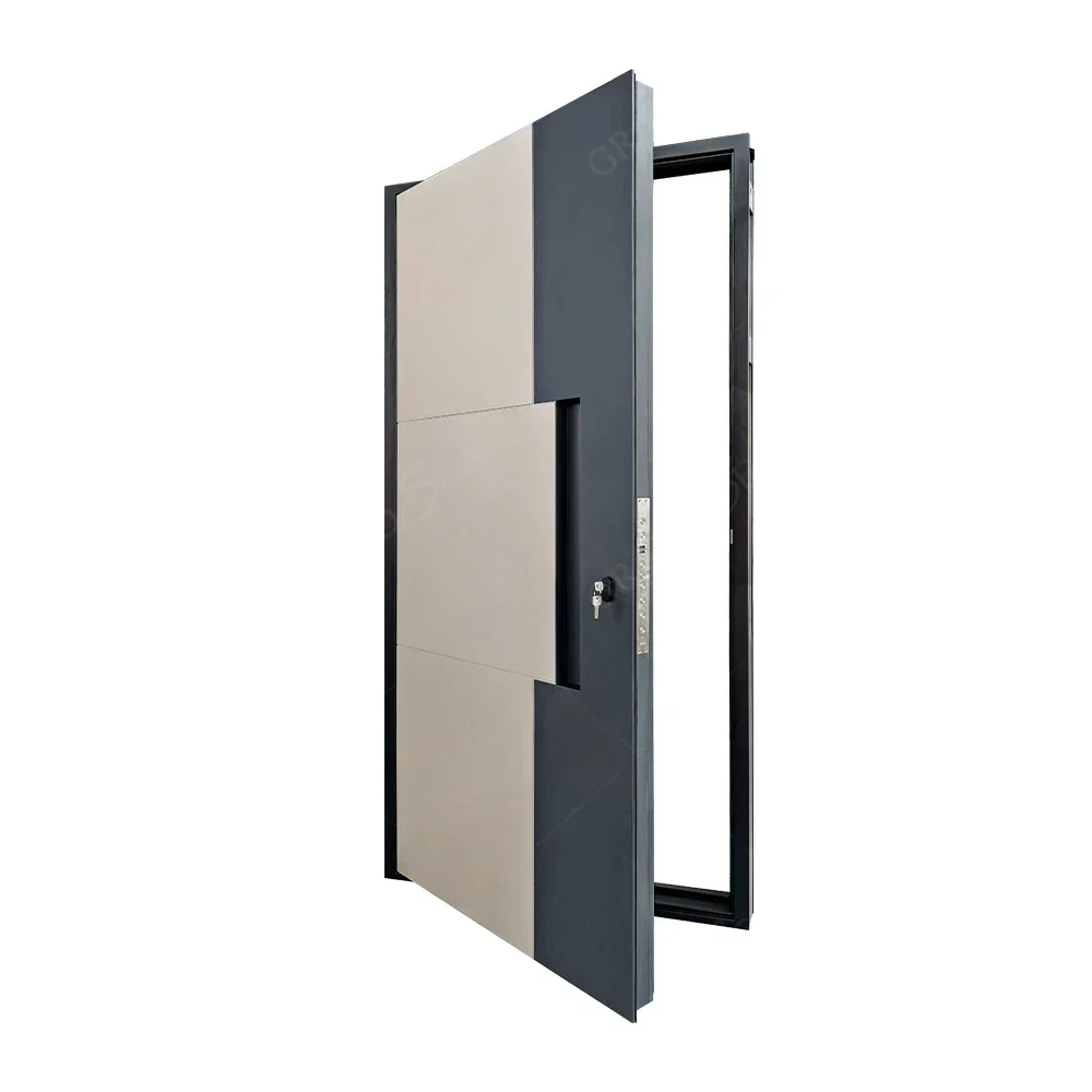 Latest Design 304 Stainless Steel Security Entry Pivot Door External Main Front Entry Stainless Steel Security Swing Pivot Door