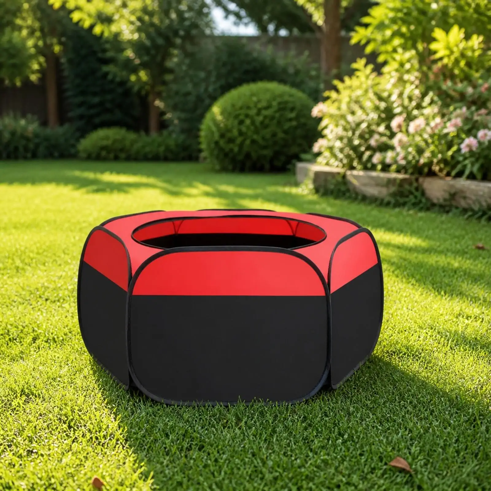 Outdoor Animal Playpen Foldable Dog Kennel Oxford Fabric Pet Pen with Zippered Doors for Small Pets Travel
