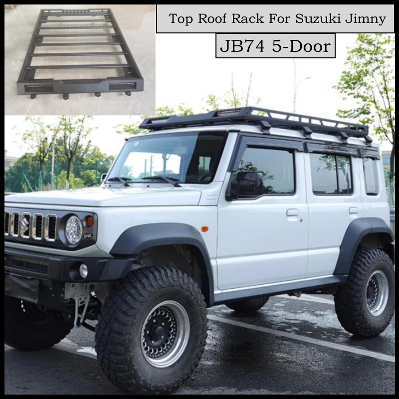 For Suzuki Jimny JB74 5-Door 2023-2025 Roof Rack Top Platform Luggage Raill Cross Bar Boxes Basket High Quality Manganese Steel