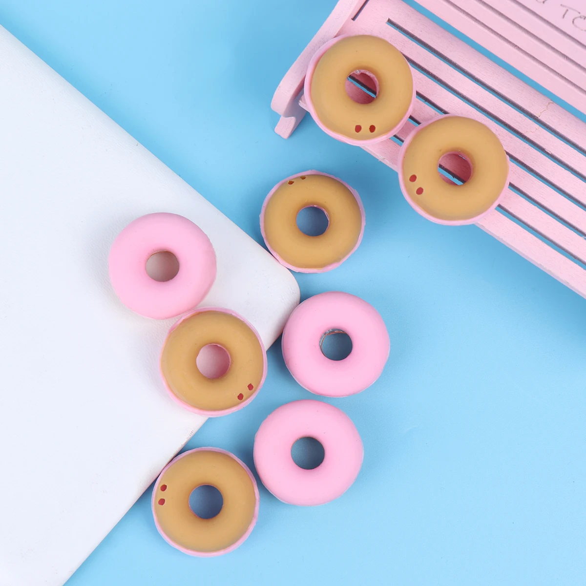 

10pcs Silicone Cable Winder Organizer For Earbuds Cord Management Slim Portable Wire Storage Case Pink