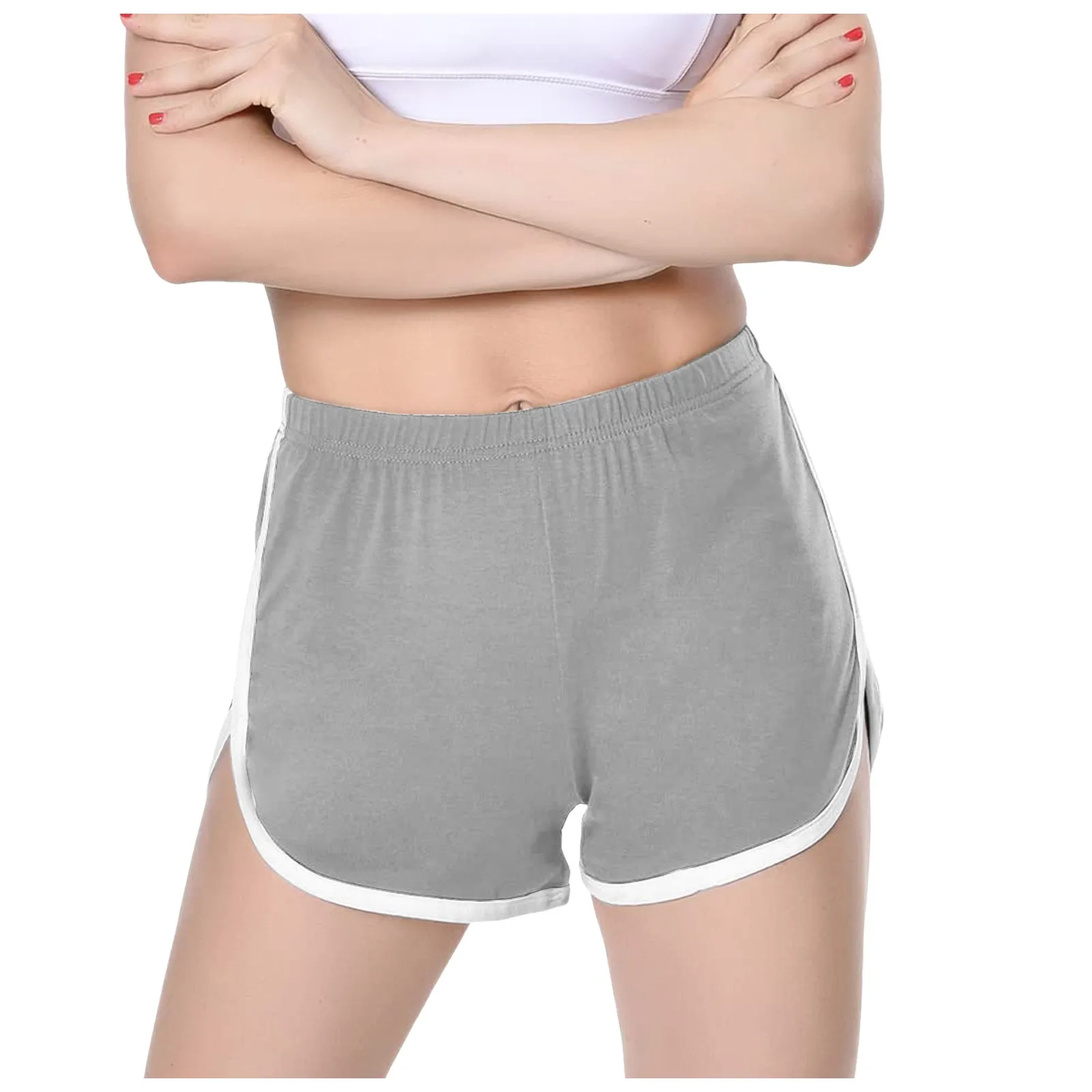 

2024 Gym Fitness Yoga Training Shorts Solid Color High Waist Sexy Slim Short Pants Women Summer Anti-Emptied Homewear Bottoms