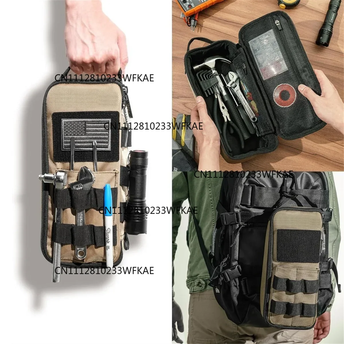 New Heavy Duty Small Tool Bag Pouch Portable Utility Organizer Case Perfect for EDC, Motorcycle, Road Bike, Electricians