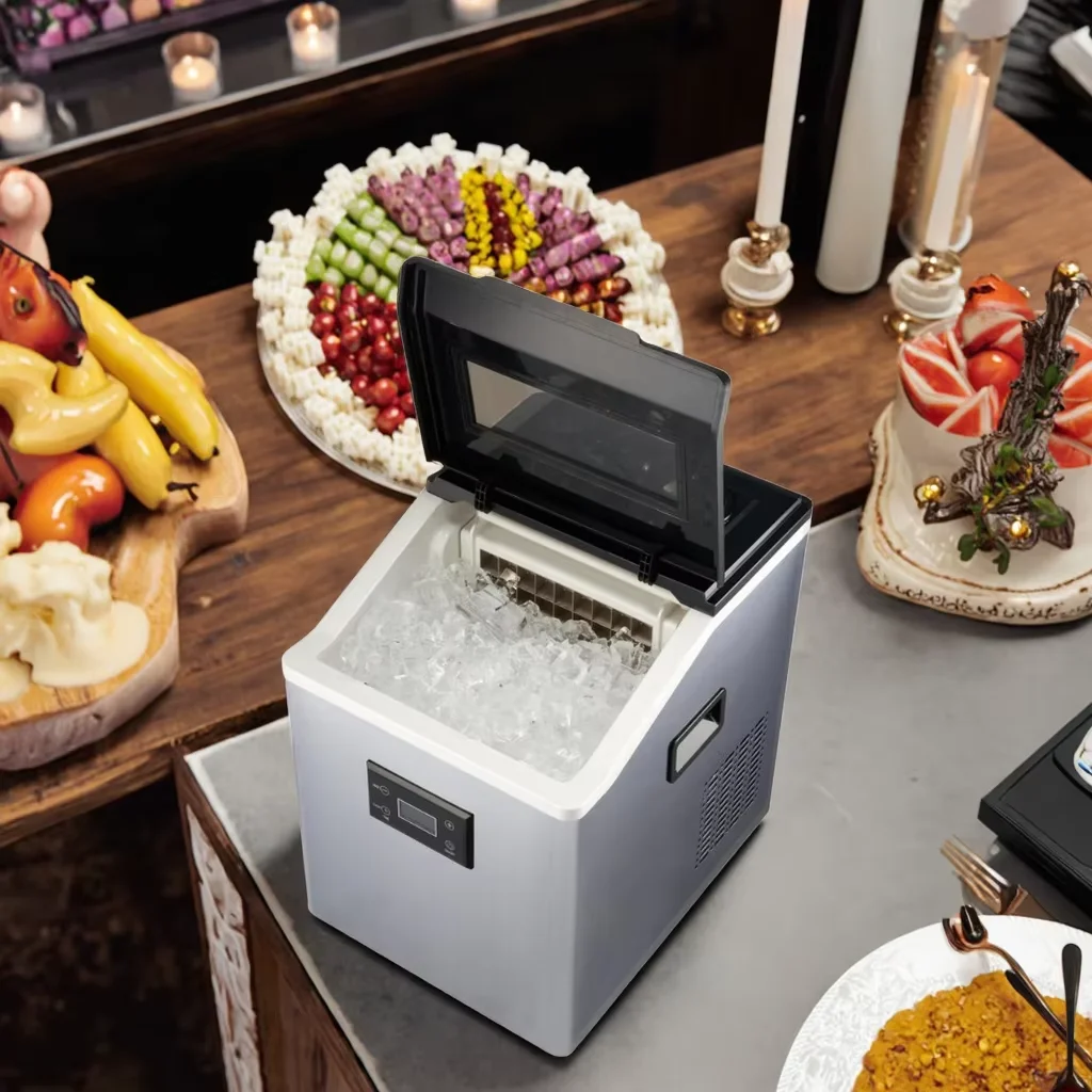 

Полупрофессиональная электрическая машина для производства льда 30-40 кг с ручной/автоматической подачей, настольная модель для домашнего использования