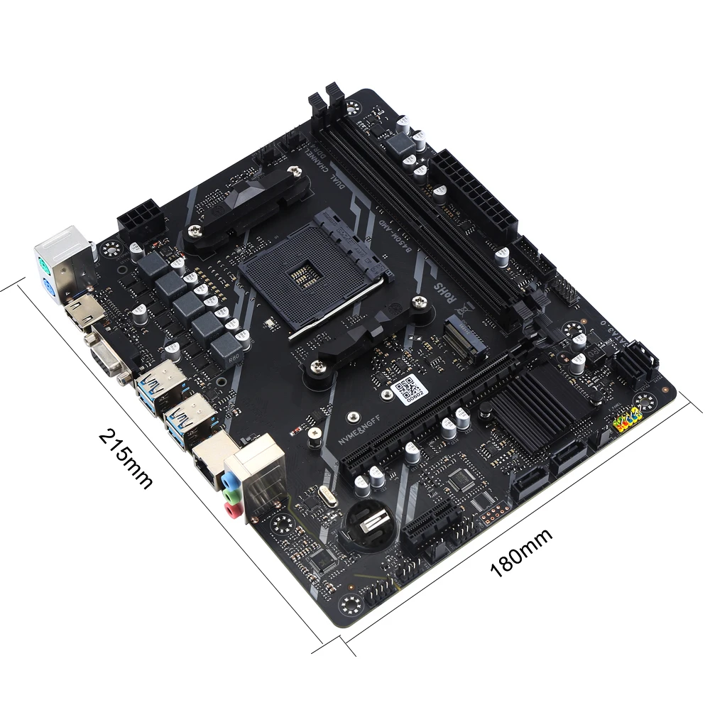 Kllisre B450 B450M 마더보드 듀얼 채널 DDR4 지원 라이젠 AM4 CPU SATAIII M.2 NVME