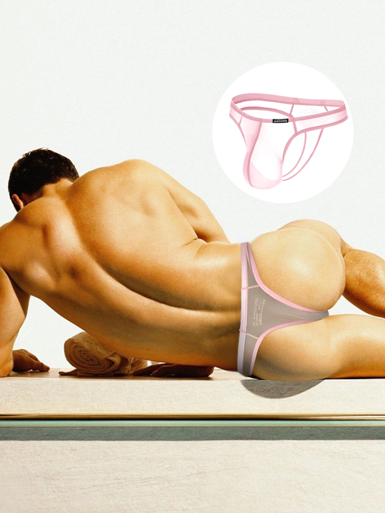 

1 шт., мужские сексуальные стринги, прозрачные мужские модные трусы с низкой талией, бандаж, дышащие спортивные стринги с Т-образной спинкой, мужские стринги