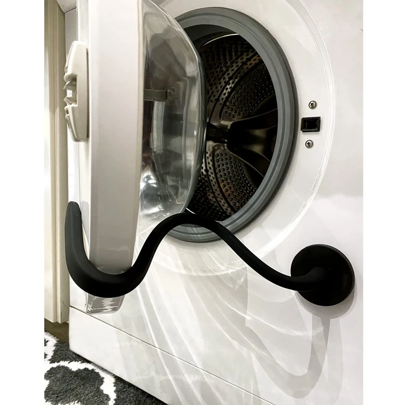 Front Load Washer Door Prop,Flexible Washer And Dryer Door Support Keep Washer Dryer Door Open To Keep Dry - Black