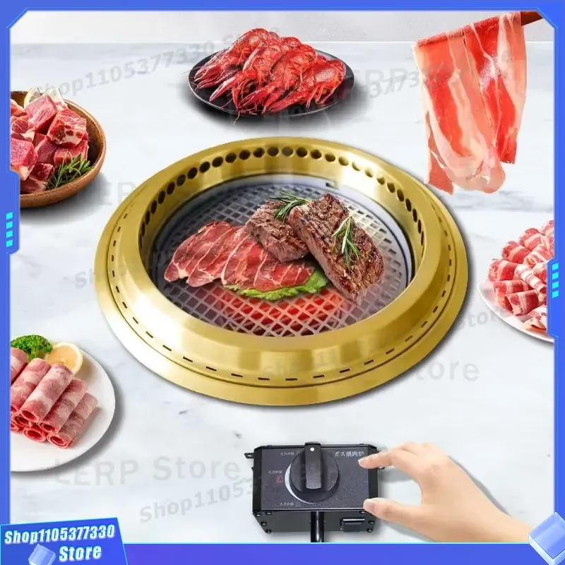 Commercial Smokeless Korean BBQ Grill Infrared Benchtop LPG LNG Heater for Restaurant Modi Style Infrared LPG LNG Benchtop