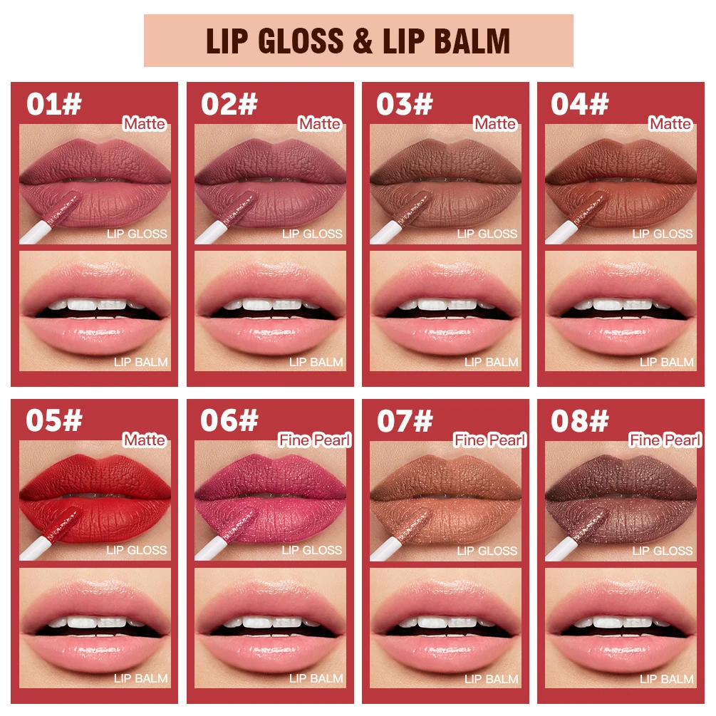 Double Head Matte Liquid Lipstick Waterproof Long-Lasting Lipgloss Makeup Lip Balm Moisturizing Repair Fine Lines Lips Cosmetic