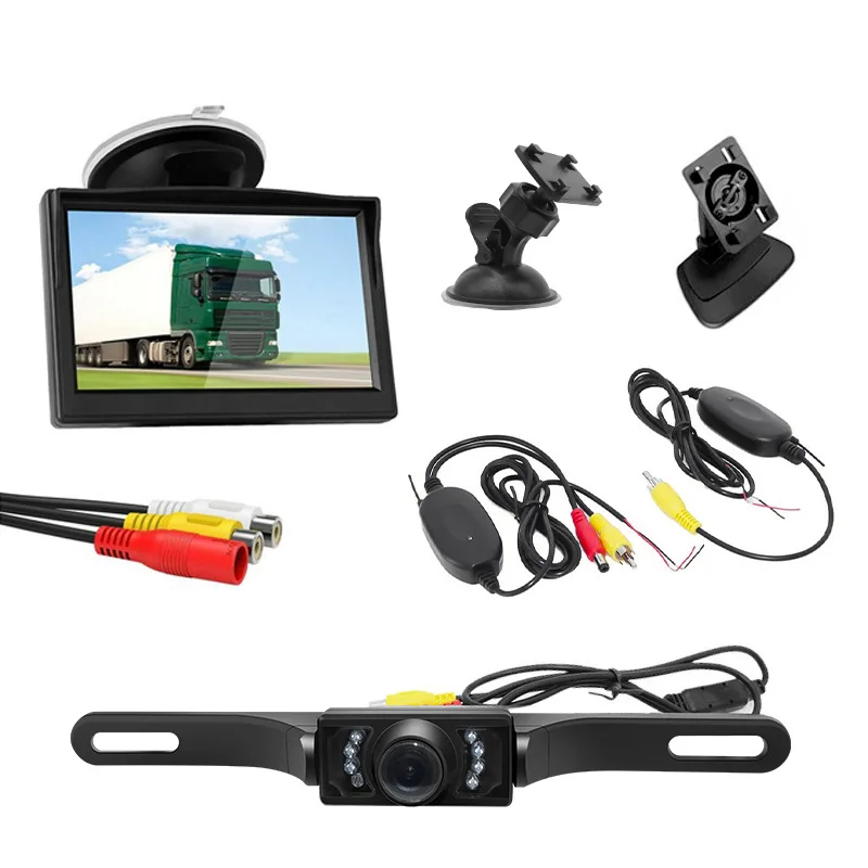 5 Inch HD Car Monitor Dashboard Suction Cup Mount Reverse Video Rear View Display Auto Accessories