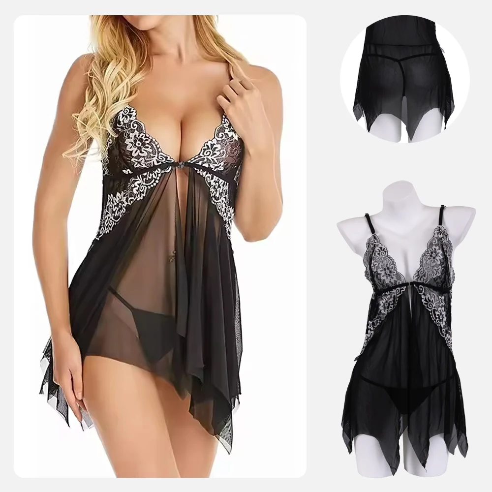 

Sexy Women Secret Lingerie Transparent Ball Gowns Babydoll Evening Erotic Nightgown Temptation Long Underwear Nightdress