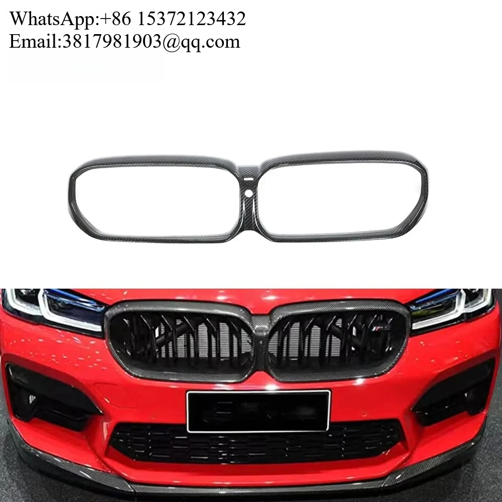 

JCSportline Dry Carbon Fiber F90 M5 Front Kidney Grille For BMW 5 Series LCI Sedan 4-Door 2021-2022