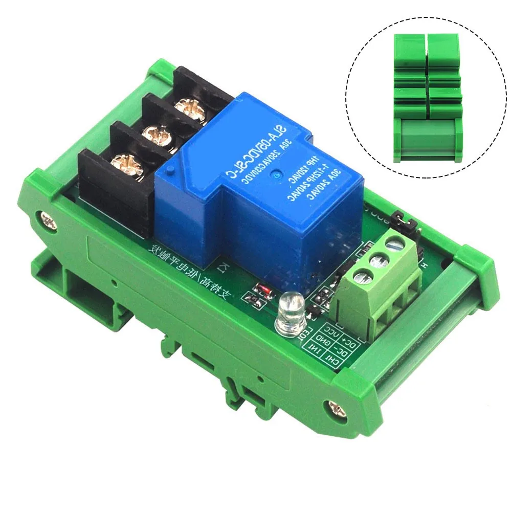 Components Channel Relay Board Anti Interference Optocoupler Isolated 1 Channel Relay Module 30A Load Capacity