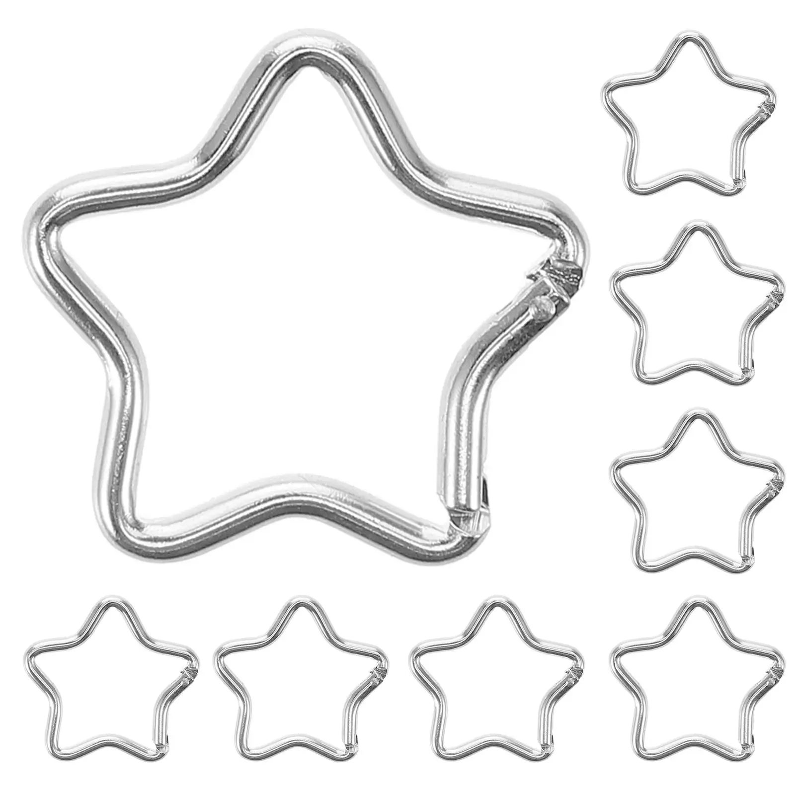 

10Pcs Star Shaped Carabiner Clips Small Aluminum Alloy Keychain Carabiner Clip Star Carabiner Climbing Accessories Camping